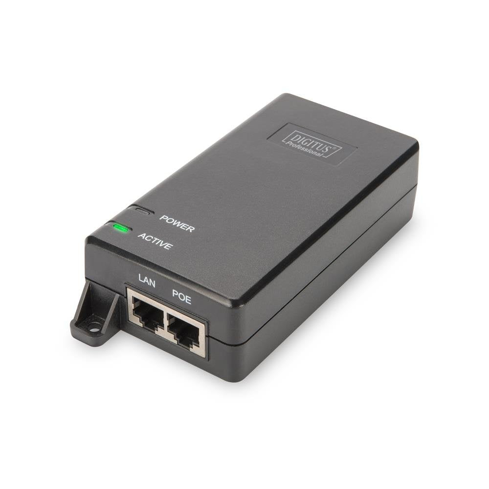 DIGITUS PoE+ Injektor - IEEE802.3at - Gigabit Ethernet - 30 Watt - max. 55 Volt - Stromversorgung Pi