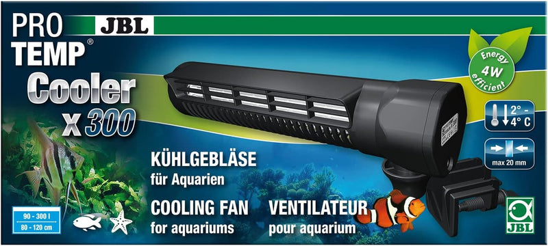 JBL PROTEMP Cooler x300, Kühlgebläse, Für Aquarien von 90 - 300 l, Süss- und Meerwasser, Farbe grau/