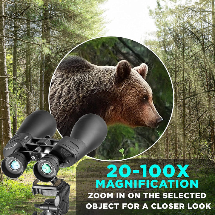 Barska AB10592 Gladiator 20-100x70 Zoom Fernglas mit Stativadapter für Astronomie & Fernsehen mit gr