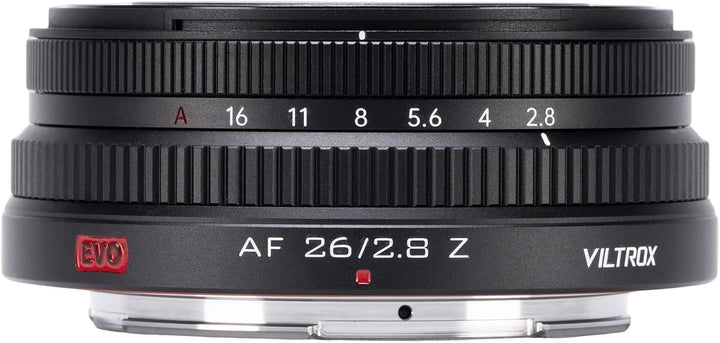 VILTROX 26mm F2.8 EVO Z Pancake Objektiv für Nikon Z | AF 26mm f/2.8 Z, Pancake Autofokus Vollformat