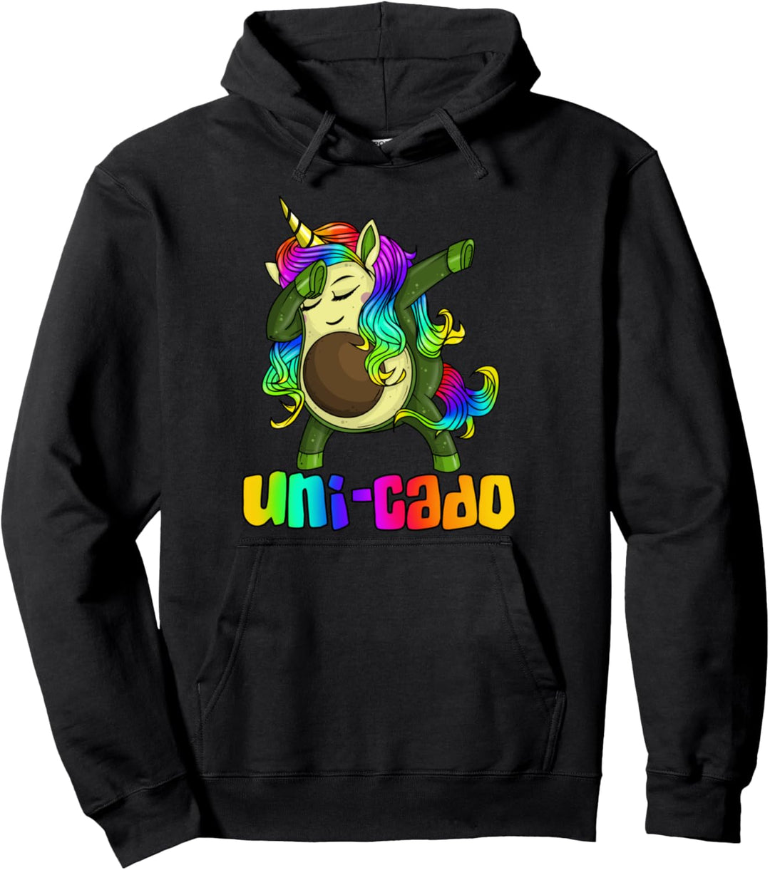 Uni Cado Tupfen Einhorn Avocado Regenbogen Mädchen Pullover Hoodie