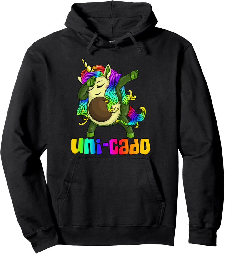Uni Cado Tupfen Einhorn Avocado Regenbogen Mädchen Pullover Hoodie