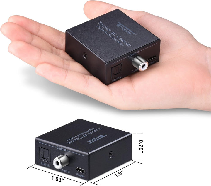Tendak Bidirektionaler Optische SPDIF Toslink zu Koaxial Digital Audio Converter, Koaxial zu Optisch