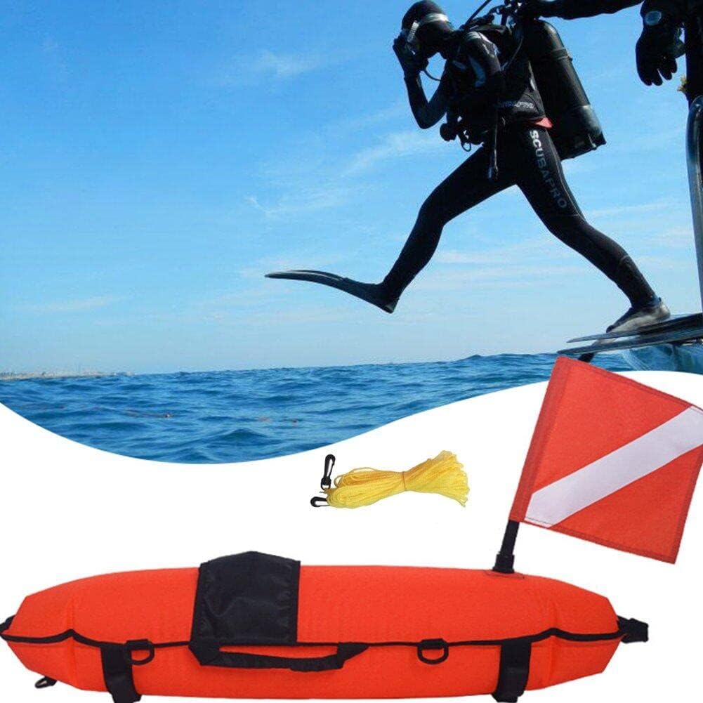 Fopytu Aufblasbare Diving Safety Oberflächenmarker Boje, Hohe Sichtssignalschwimmer Tauchflaggen Für