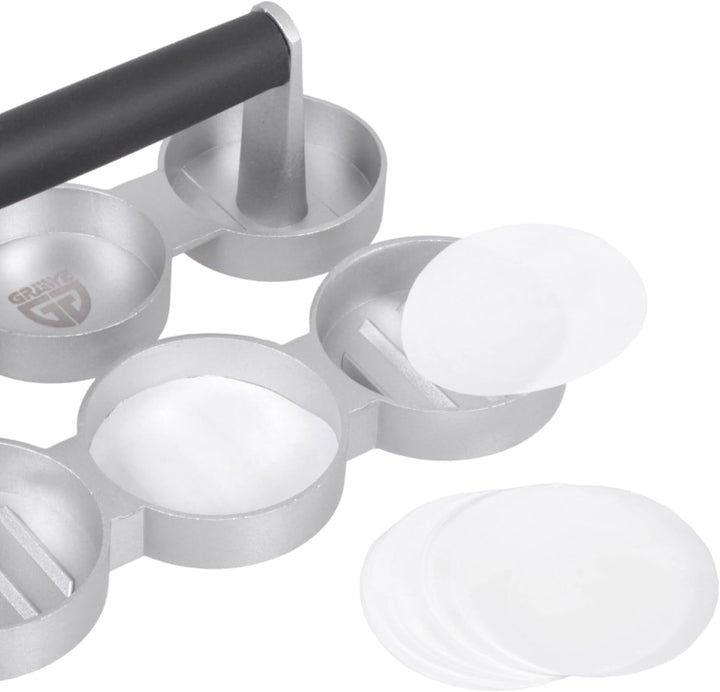 GRÄWE Backpapier für Burgerpresse, 500 Stück für 3er Party-Hamburgerpresse, Burgerpapier, Papier für