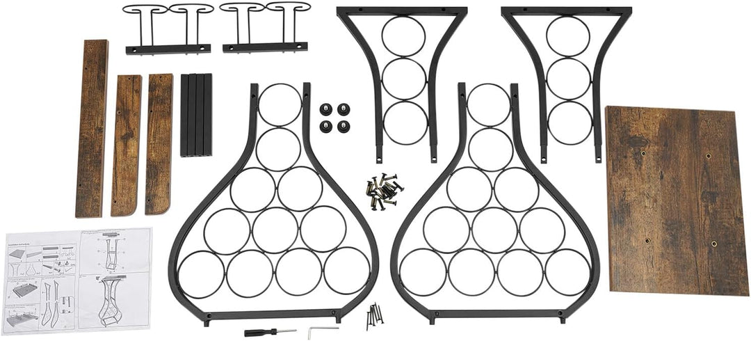 Weinregal freistehend für 14 Flaschen, 90cm Flaschenregal | Dekorativer Flaschenhalter-Ständer für K