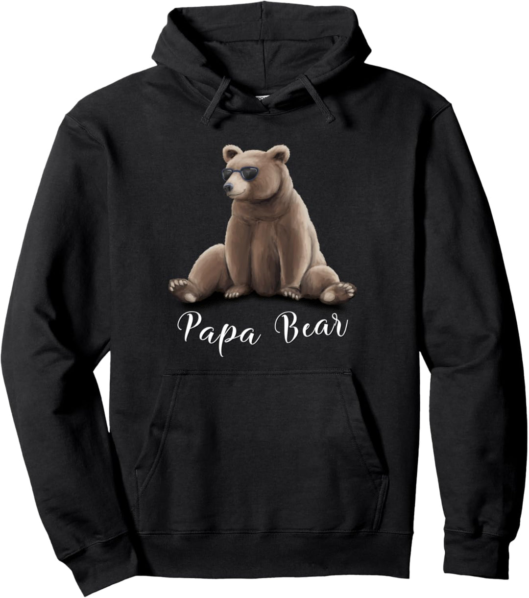 Grizzly Bär mit Sonnenbrille | Lässiger Papa Bear Vatertag Pullover Hoodie