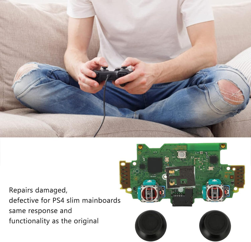 Gamepad Ersatz Mainboard für PS4 Slim Gamepad JDM030, mit Paar 3D Hut, Gleiche Reaktion und Funktion