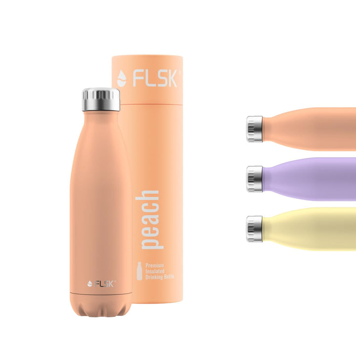 FLSK Trinkflasche – Premium Edelstahl Thermosflasche – 100% auslaufsicher & kohlensäuregeeignet – hä