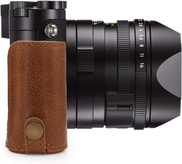 MegaGear MG1719 Ever Ready Kameratasche aus echtem Leder, kompatibel mit Leica Q2, Braun, Braun