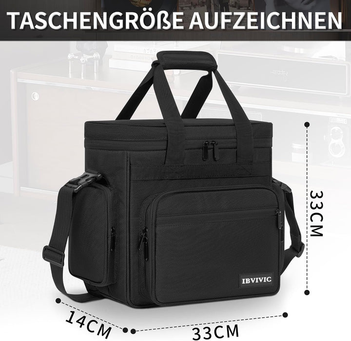 OUUTMEE Vinyl Tragetasche für Schallplatten,Wasserfeste Aufbewahrungstasche für Schallplatten für 7/