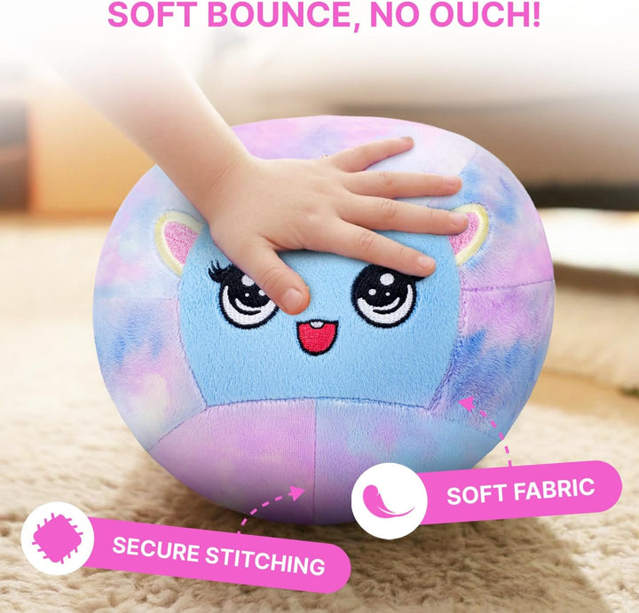 JoyCat Leiser Indoor Fussball Basketball für Kleinkinder, Dinosaurier & Einhorn Weicher Plüsch Ball