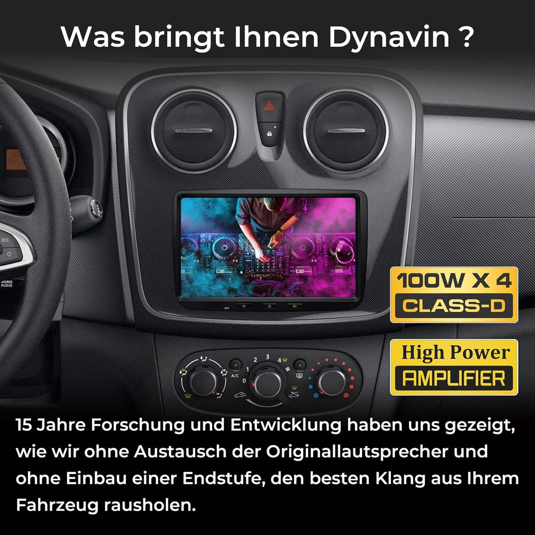 DYNAVIN Android Autoradio Navi für Dacia Sandero Duster Logan Renault Captur; 8 Zoll Radio mit Wirel