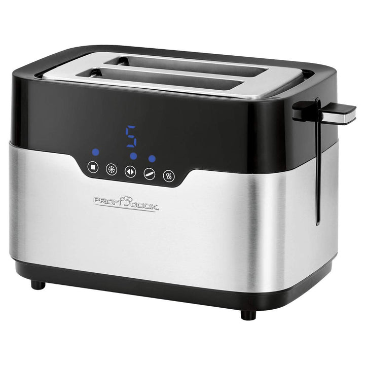 ProfiCook PC-TA 1170 2-Scheiben-Toaster, Sensor Touch, Brötchenaufsatz, Krümelschublade, Zentrierfun