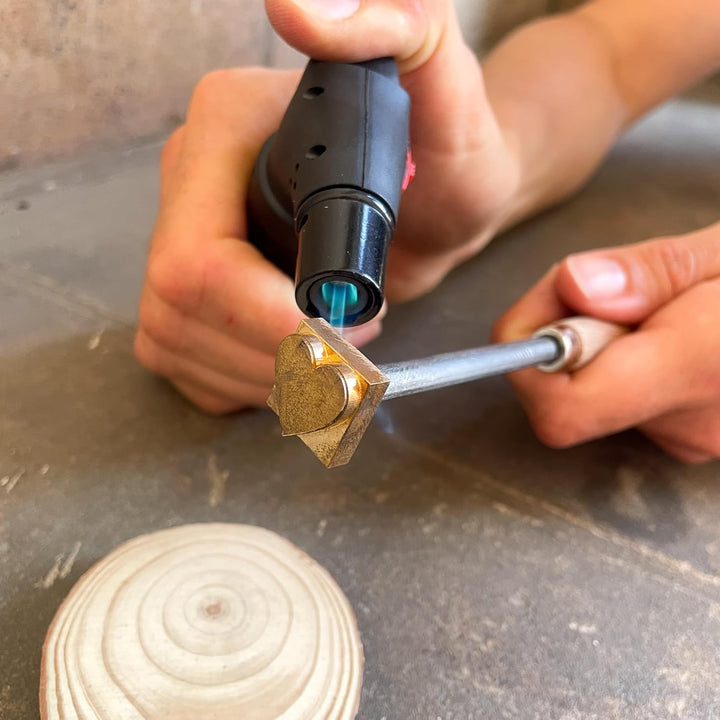 Brandstempel mini verschiedene Motive - Motiv deine gewünschten Initialen in Rund ca. 15 x 15 mm ink