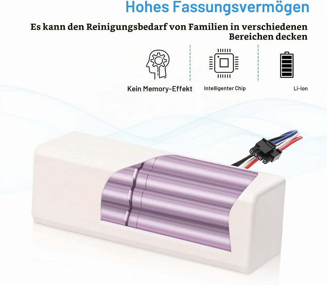 6500mAh Ersatzakku für Xiaomi Mijia 1C STYTJ01ZHM 14.4V Li-ion Akku Batterie Staubsauger Robotic Vac