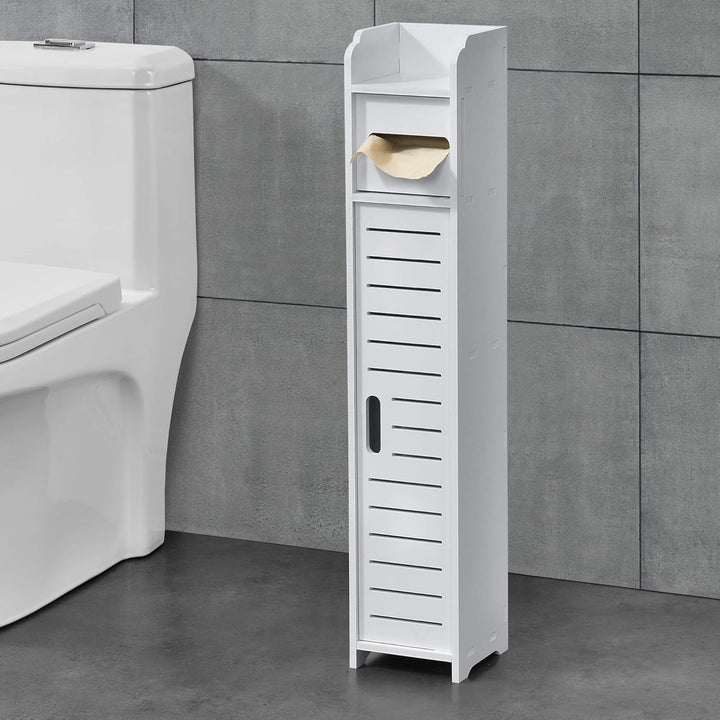 [en.casa] Toilettenpapierhalter mit Schranktür 80 x 15 x 15 cm Badezimmerschrank Badschrank Badregal