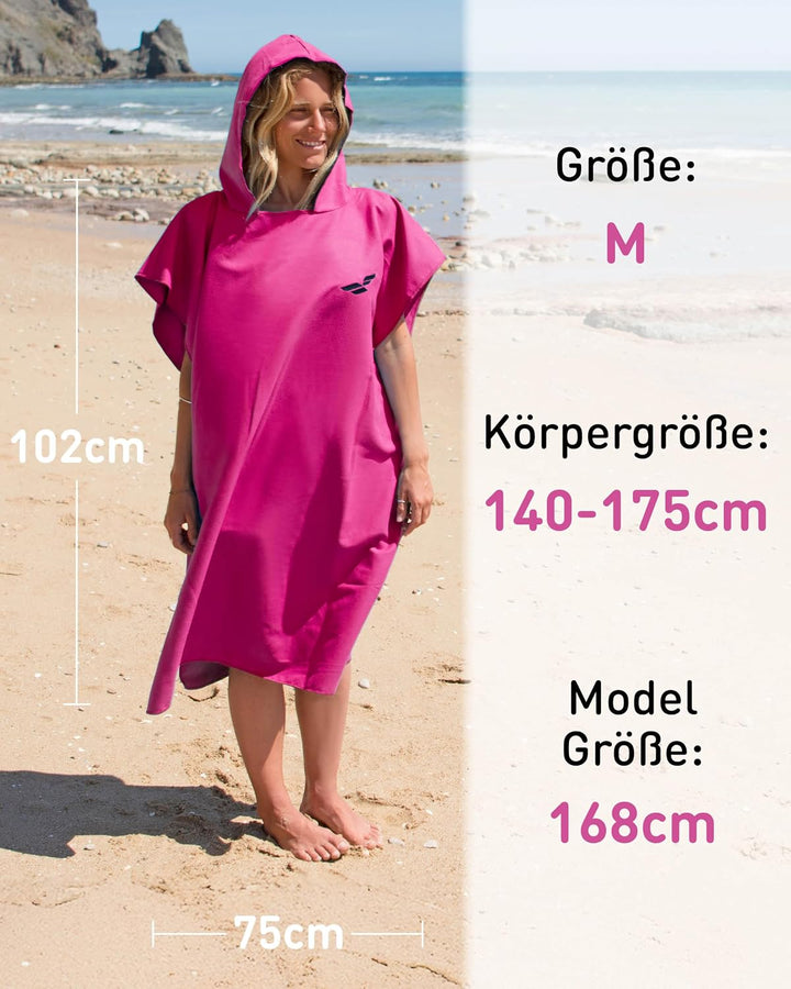 Fit-Flip Surfponcho, Umziehhilfe Damen &amp; Herren – kompakt und sehr leicht – Badeponcho, Umziehhilfe,