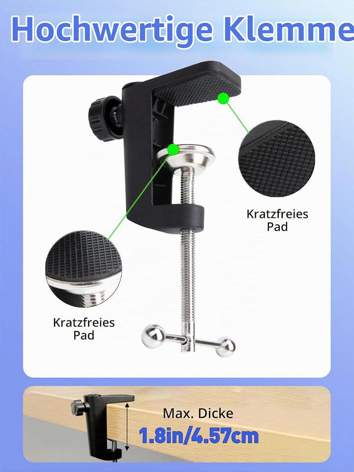 QuadCast 2 Mikrofonarm mit Popschutz - Professioneller Boom Arm mit Schaumstoff-Pop-Filter, Kompatib