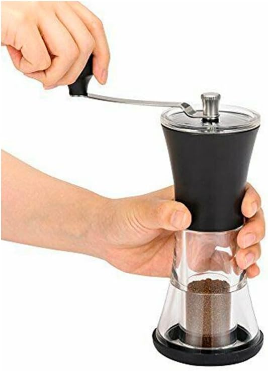 Kyocera CM-40 Keramik-Kaffeemühle Mühle, schwarz/acryl 8,2 x 16 x 21,9 cm