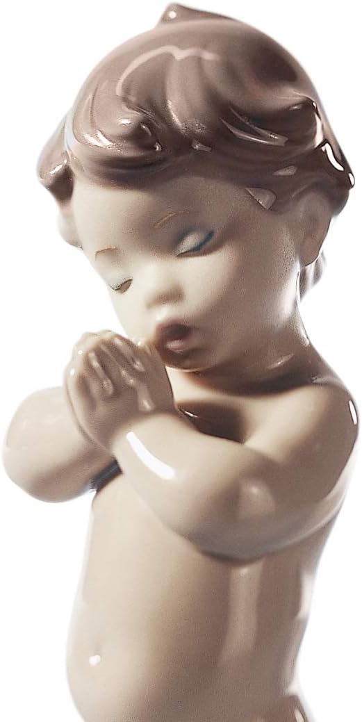 LLADRÓ Jungen-Figur Kindergebet. Baby. Porzellan.