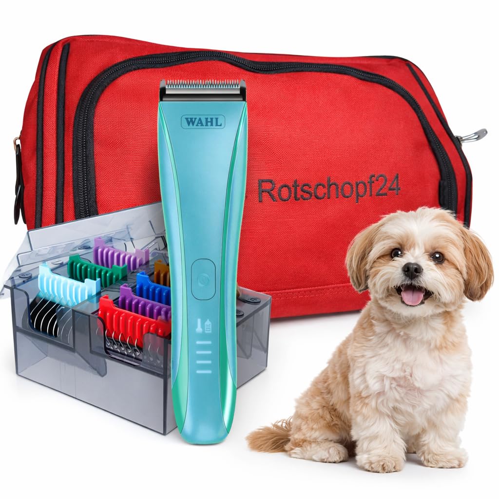 Moser Rotschopf24 Edition: Starke Hunde - Schermaschine + 8 Edelstahlaufsätze. Ratsam für dichtes/kr