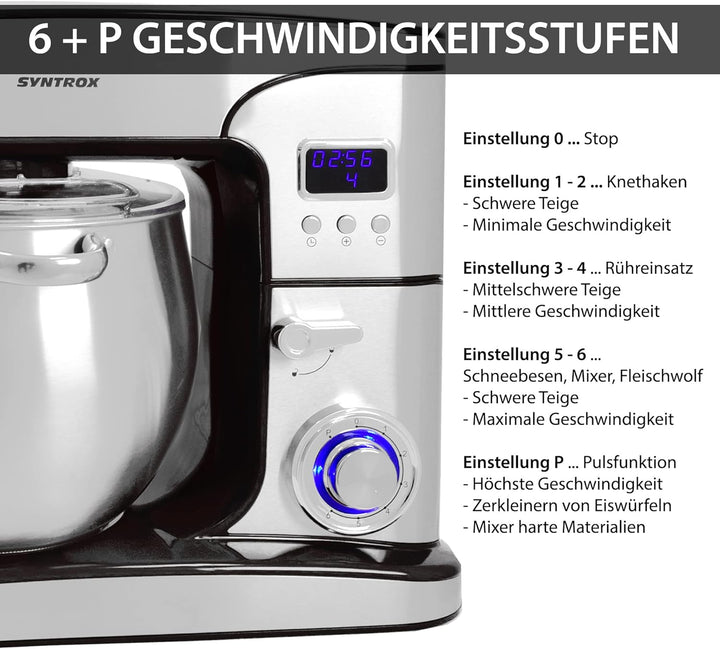 Küchenmaschine Paris Edelstahl 12 Liter Küchengerät & Fleischwolf
