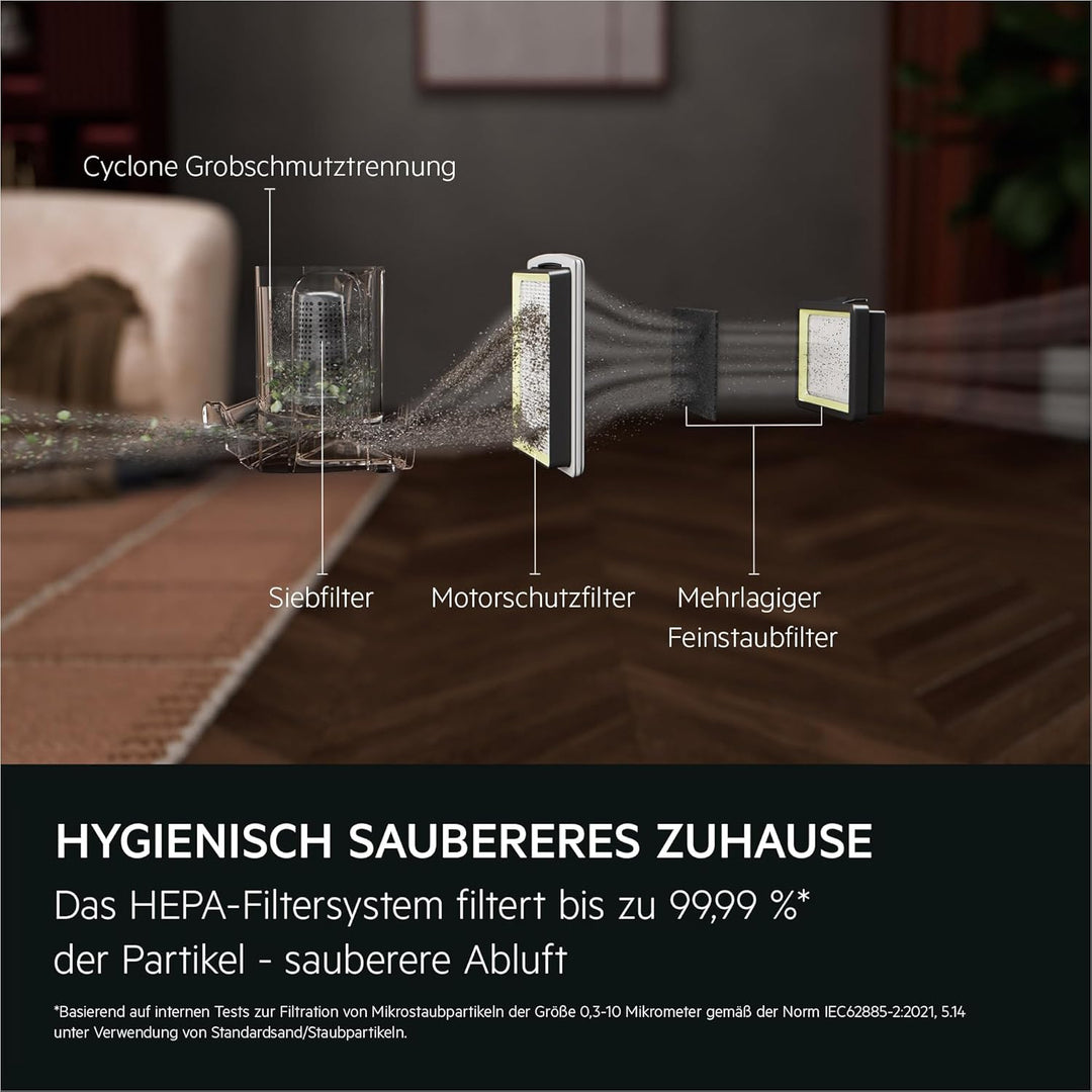 AEG CLEAN 5000 Staubsauger Beutellos, Bodenstaubsauger für alle Bodenbeläge, Zubehör, 1000 Watt, 9m
