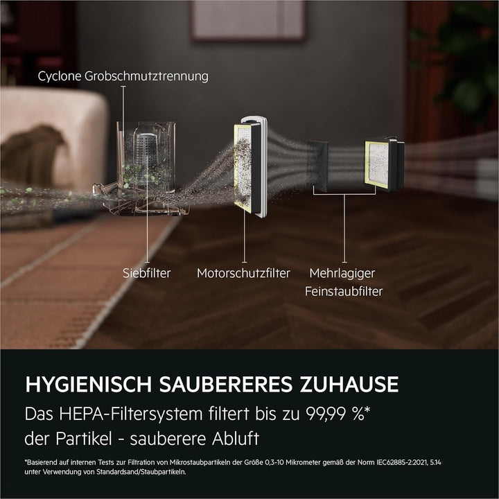 AEG CLEAN 5000 Staubsauger Beutellos, Bodenstaubsauger für alle Bodenbeläge, Zubehör, 1000 Watt, 9m