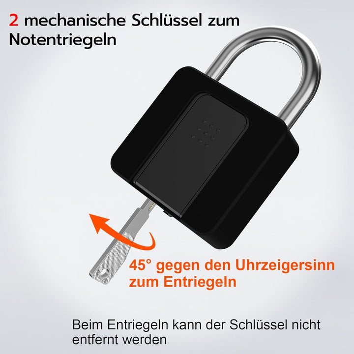 Fingerabdruck Vorhängeschloss, Eseesmart Grosses Smart Lock, Bluetooth Biometrischem Vorhängeschloss