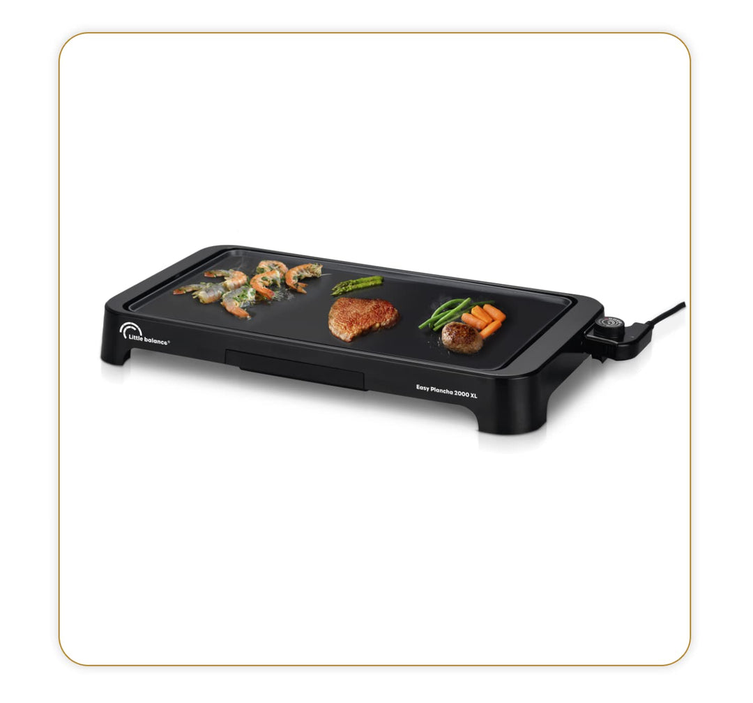 LITTLE BALANCE 8552 Easy Plancha 2000 XL Elektrische Grillplatte für 6-8 Personen, XXL-Kochfläche, a