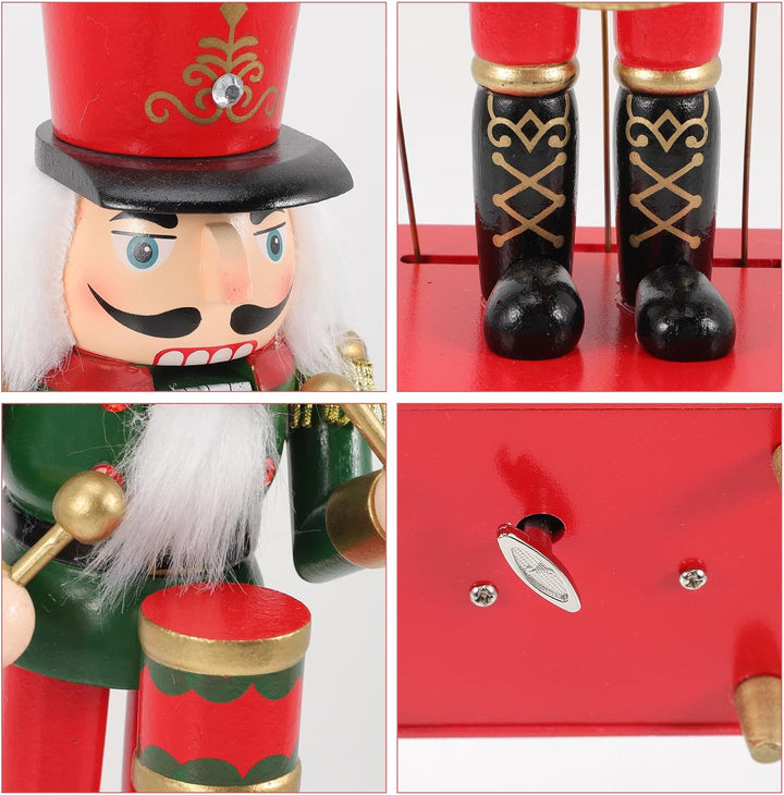 Cabilock 12-Zoll-Weihnachts-Nussknacker-Soldat Aus Holz Für Den Tisch Nussknacker-Ornament Weihnacht