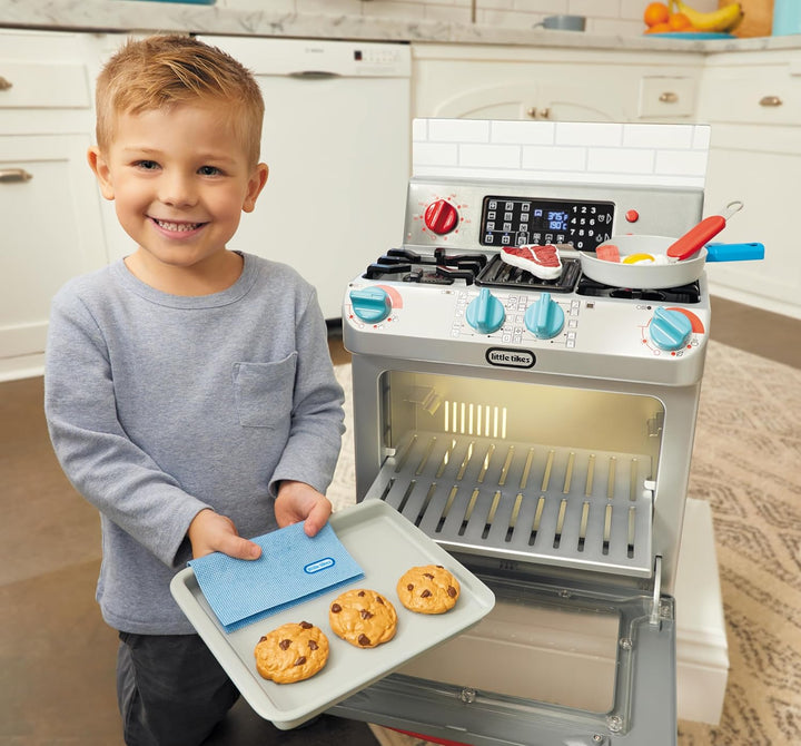 little tikes First Oven - Interaktiv & Realistisch - Mit Licht & Geräuschen - Schein-Spielgerät für