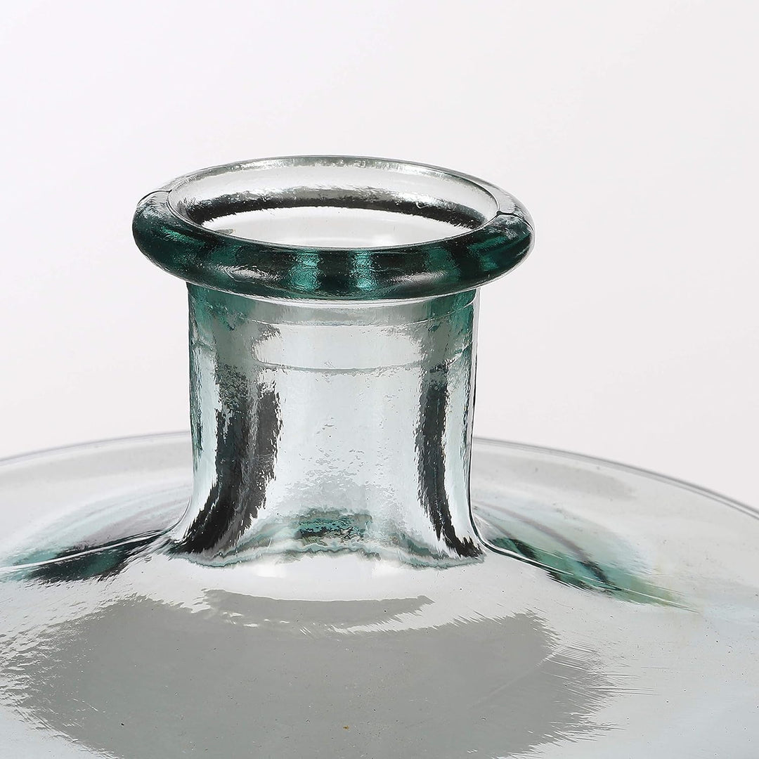 Mica Decorations Guan Glasflasche - H26 x Ø21 cm - Recyceltes Glas - Transparent H. 26 cm D. 21 cm,