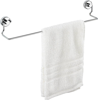 WENKO 19666100 Power-Loc Handtuchstange Sion - Befestigen ohne bohren, Stahl, 45 x 8 x 6 cm, Chrom