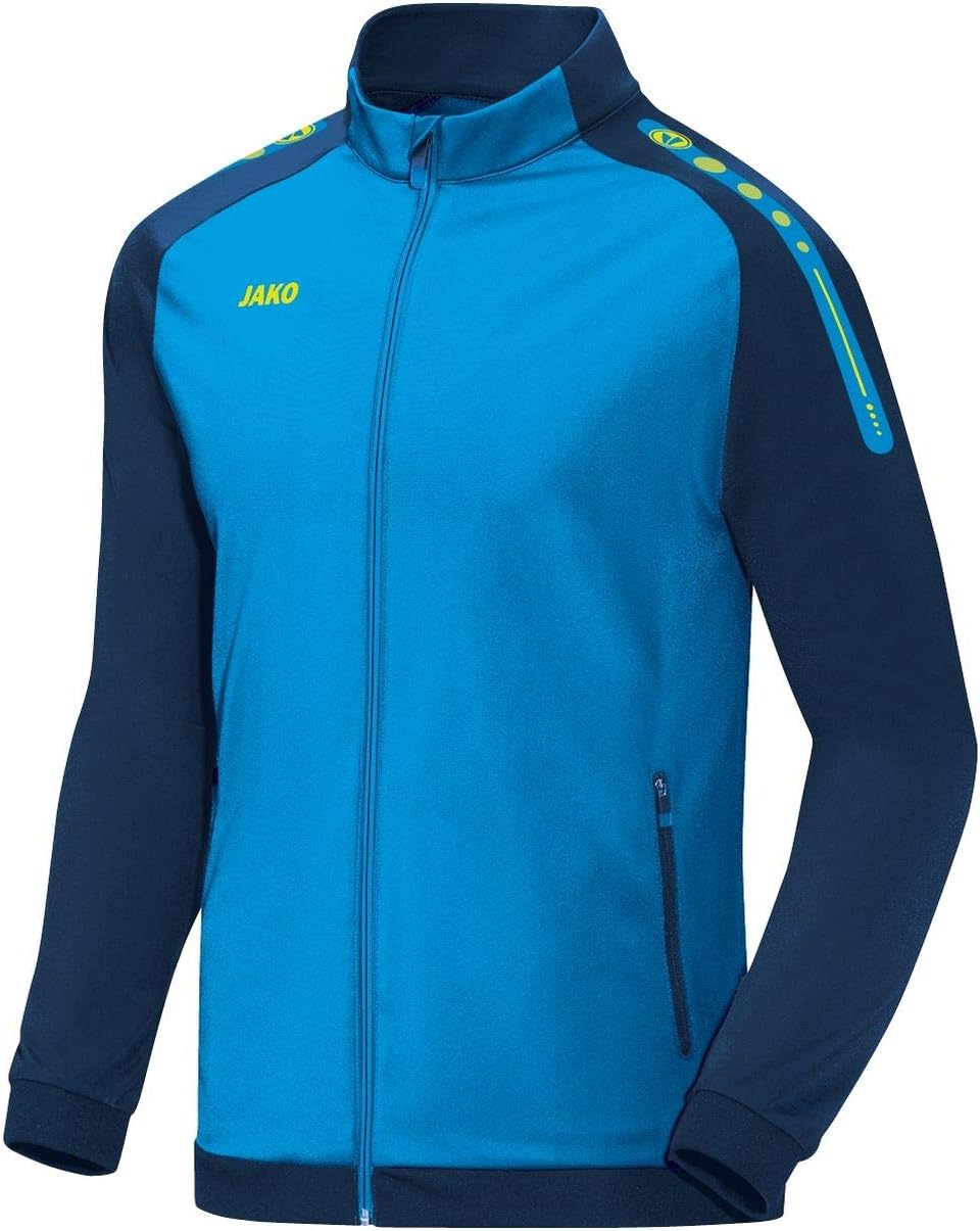 JAKO Herren Champ Trainingsanzug Polyester S JAKO blau/Marine/Neongelb, S JAKO blau/Marine/Neongelb