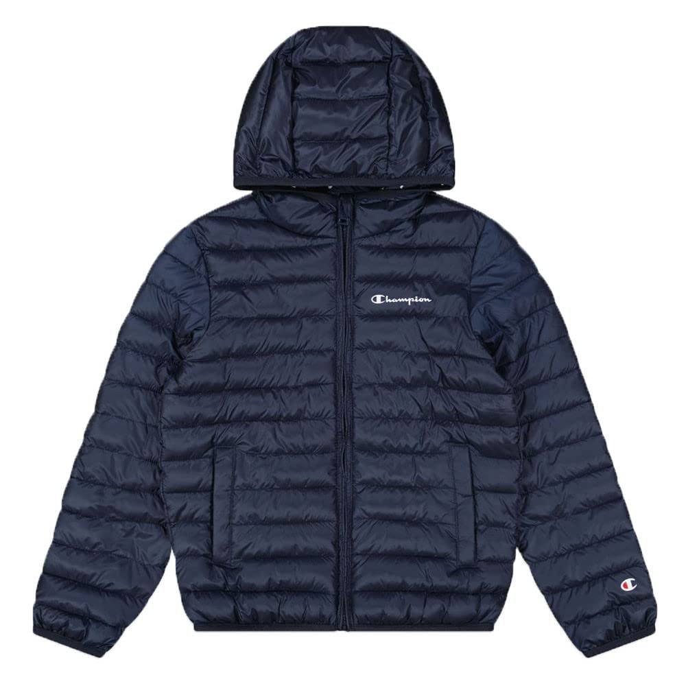 Champion Unisex Kinder Legacy Outdoor Light Hooded Wattierte Jacke 9-10 Jahre Marineblau, 9-10 Jahre