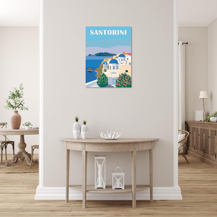 Ravensburger CreArt 23906 - Farbenfrohes Santorini - Malen nach Zahlen Erwachsene, DIY Malset mit Pi