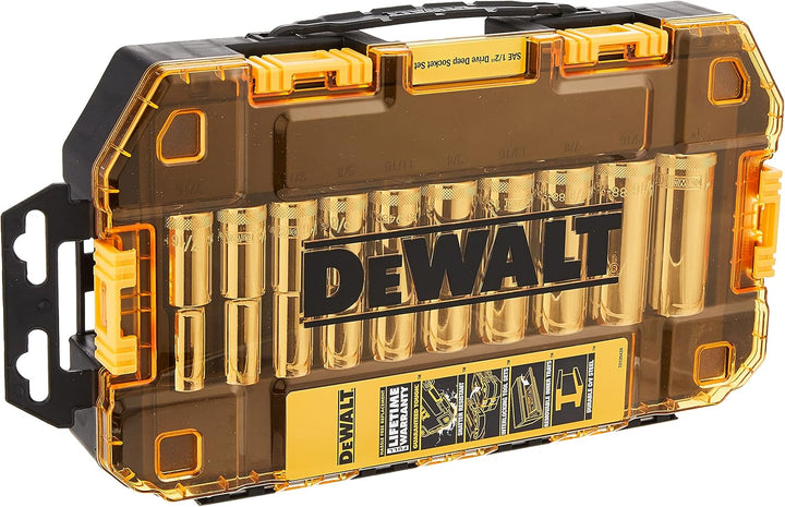 DEWALT Steckschlüsselsatz, SAE, 1/2 Zoll Antrieb, 10-teilig (DWMT73814) SAE Steckschlüsselsatz, SAE