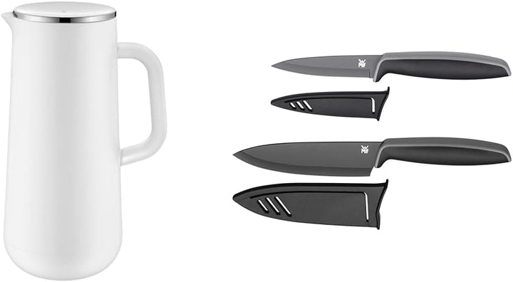 WMF Impulse Thermoskanne 1l & Touch Messerset 2-teilig, Küchenmesser mit Schutzhülle, Spezialklingen