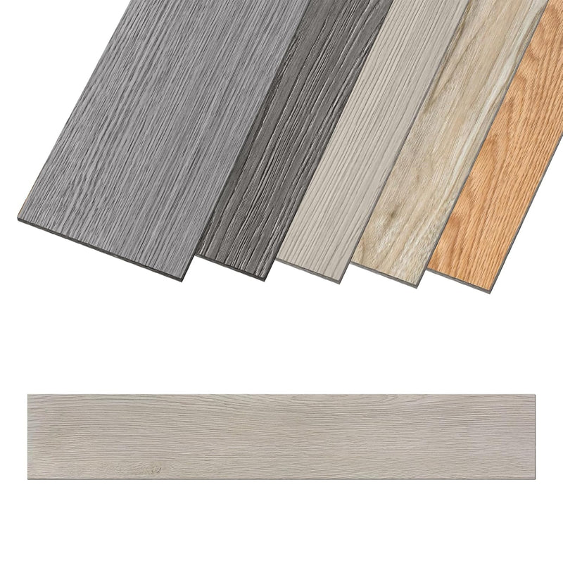 Aufun PVC Bodenbelag Vinylboden Selbstklebend 36 Stück 5.02m², Holzmaserung Bodenfliesen mit Holz-Op