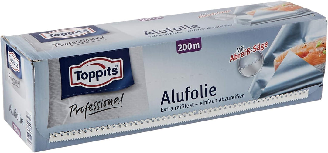 Toppits Alufolie 200 m, 1er Pack (1 x 1 Stück) Single, Single