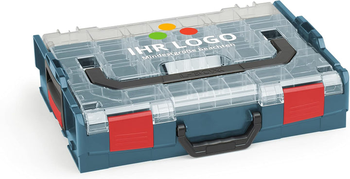 Sortimo Bosch L-BOXX 102 professional blau mit transparentem Deckel individuell anpassbar mit Ihrem