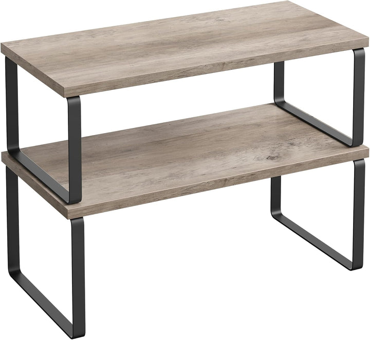 SONGMICS Gewürzregal, 2er Set Küchen-Organizer, Küchenregal, Schrank-Organizer Küche, erweiterbar, k