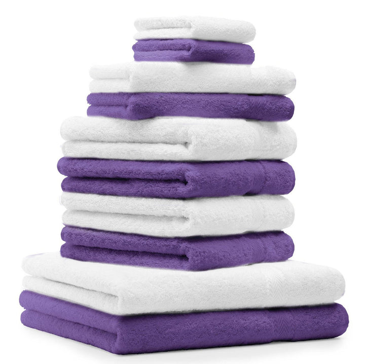 Betz 10-TLG. Handtuch-Set Premium 100% Baumwolle 2 Duschtücher 4 Handtücher 2 Gästetücher 2 Waschhan