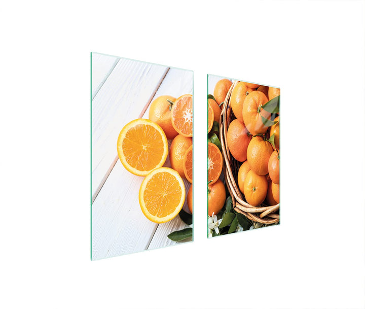 DarHaus Herdabdeckplatten tweiteilig 75x52 cm Ceranfeld Abdeckung Glas Spritzschutz Abdeckplatte Gla