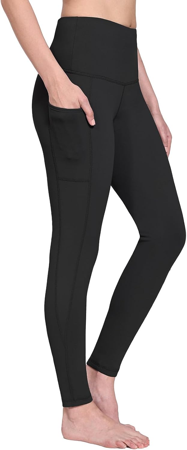 BALEAF Damen Sport Leggings Winter Thermo Leggings wasserdichte Hohe Taille Fleece Gefütter Yogahose