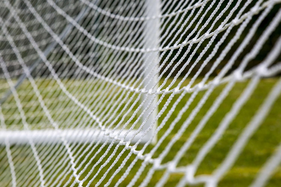 Fussballnetz für Clubs 7.32 x 2.44 x 0.8 x 2 m - 3mm - Extrem robust ! Weiss, Weiss