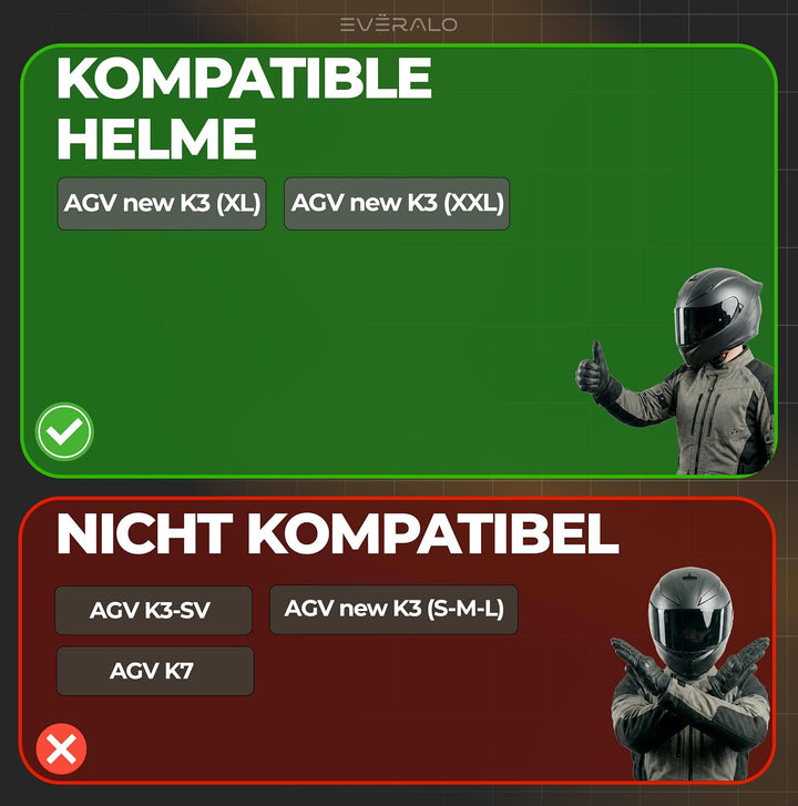Antibeschlag Linse Kompatibel mit Visier Agv GT6-2 - K3 (XL, XXL) – Antifog Folien Einsatz Spezifisc