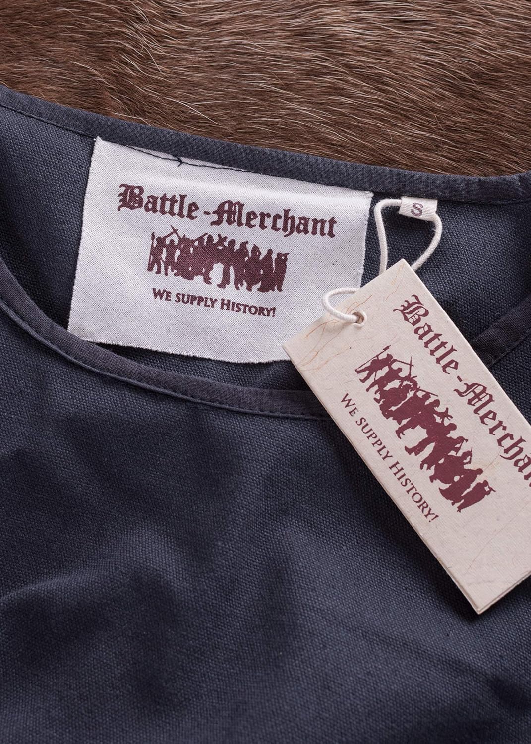Mittelalter Kleid Afra Damen | Langarm Wikinger Kostüm bodenlang | LARP Gewandung aus Baumwolle für